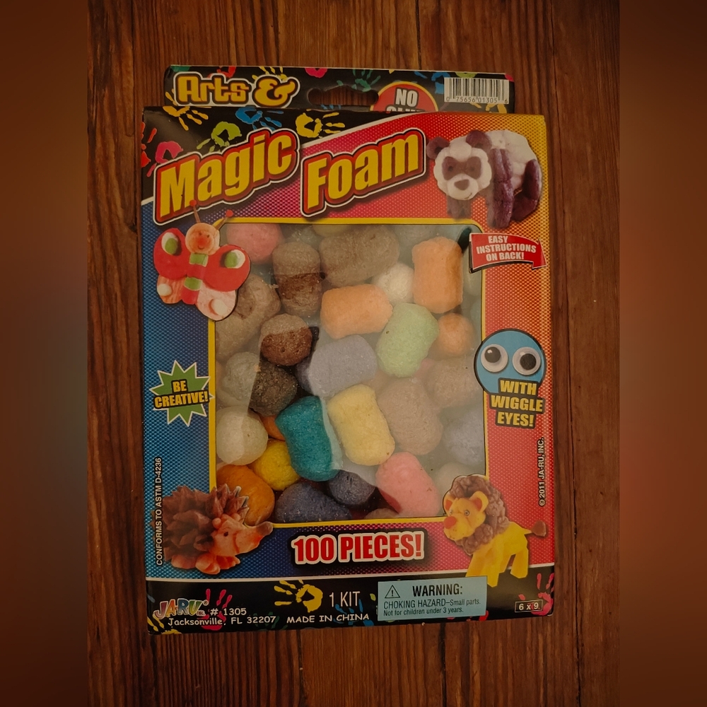 Arts & Crafts Magic Foam 100 Pieces With Wiggle Eyes - Ja-Ru Toys - NEW